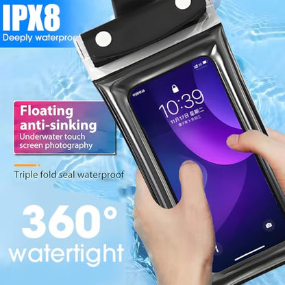 Waterproof Phone Pouch, Floatable Waterproof Phone Pouch with Touchscreen, Universal Cellphone Case, Underwater Photography for Swimming Rafting Diving (Pink, 26x11cm) - color: Pink