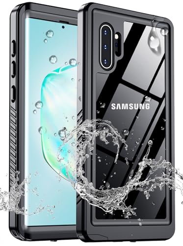 xiwxi for Samsung Galaxy Note 10 Plus Case Waterproof,[IPX8 Underwater Case][Full Body Shockproof & Military Dropproof] Built-in Screen Protector for Samsung Note 10 Plus 6.8 inch-Black - size: For Samsung Note 10 Plus-6.8"