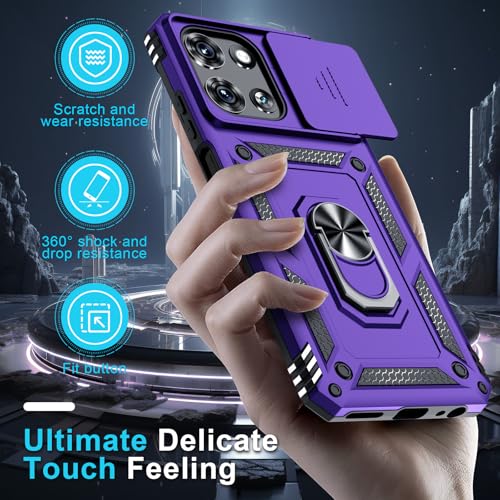 for Moto G Power 5G 2026/2025 Case Built in Slide Camera Cover Purple - color: Purple, size: Moto G Power 5G(2025)
