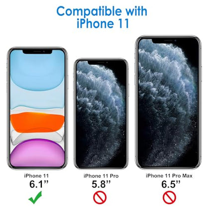 JETech Case for iPhone 11, Anti-Yellowing, Clear | Shockproof Protection, Scratch Resistant Hard PC Back, Durable Transparent TPU Bumper - color: Clear
