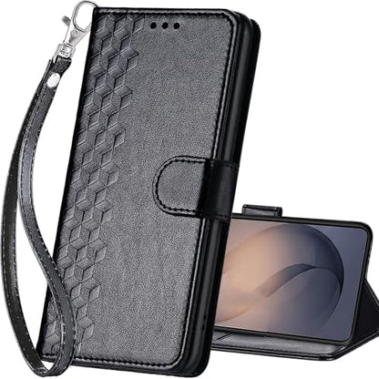for Samsung Galaxy S26 5G Wallet case, Black-Cube | 3 Card Holders, Kickstand, Shockproof TPU Shell, PU Leather, Magnetic Closure, Protective Flip Folio Cover, Women - color: 4