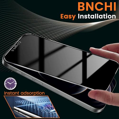 2 Pack for iPhone 12/12 Pro 4 Way 360° Privacy Screen Protector, Horizontal and Vertical All Around Anti-Spy 9H Tempered Glass Film, Scratch Resistant, Zero Bubbles, Face ID Sensitive - size: iPhone 12/12 Pro