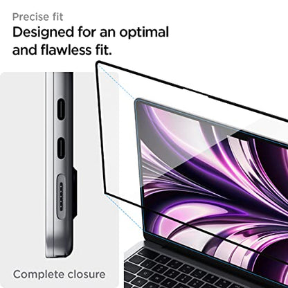 Spigen GlasTR Slim Screen Protector for MacBook Air 13" M2-M5 (2022-2026) | 9H+ Tempered glass, Scratch resistance, GlasTR Slim, Lab-tested 100% clarity, Precise cutout, Case-friendly, 1Pack - size: 13 inch