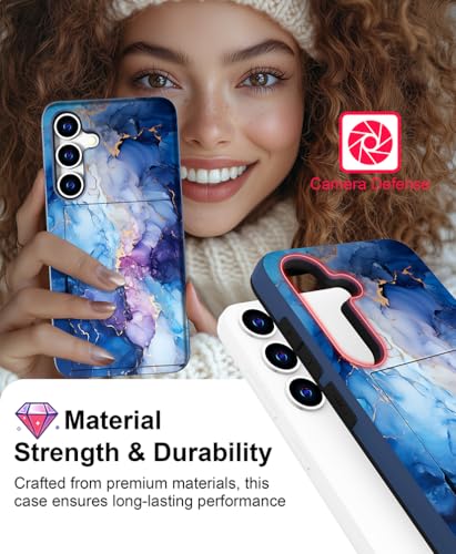for Samsung Galaxy S24 / S25 Case - Blue Nice Marble - color: Blue Nice Marble