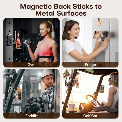 OMOTON TP02 [360° Rotating] Stable Clip Magnetic Phone Tripod for iPhone 17 - color: 1-Black