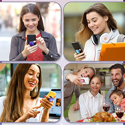 Honoson 9 Pcs Cell Phone Grip Holder Collapsible Holder, Constellation - color: Constellation Style