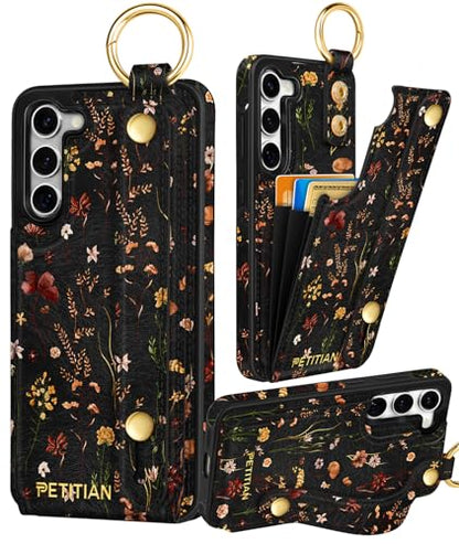 Petitian for Samsung Galaxy S23 Plus Wallet Case, Growing Flower - color: Grow Flower, size: Samsung Galaxy S23 Plus