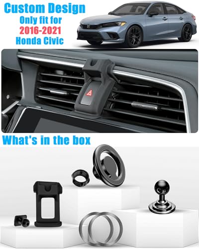 Car Phone Holder, Air Vent Magsafe Mount for Honda Civic 2021-2016 - style: Civic/Magsafe