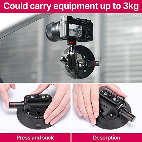 ULANZI SC-02 Suction Mount 4.5'', Magic Arm Bracket for DSLR Cameras Video - size: 4.5" SC-02 Suction Mount