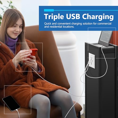 LIDER 6.0A 30W USB-C Wall Outlet, Interchangeable Face Cover, Matte White - color: White, size: USB 3C Ports