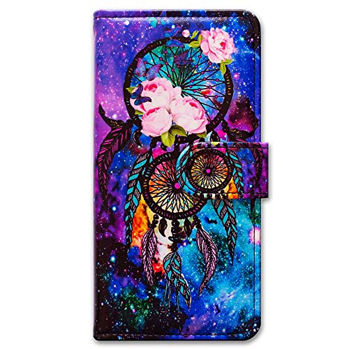 Bcov Case for Galaxy S26,Dream Catcher Galaxy Sky Leather Flip Phone Case Wallet Cover with Card Slot Holder Kickstand Case for Samsung Galaxy S26 - color: Dream Catcher Galaxy Sky Style