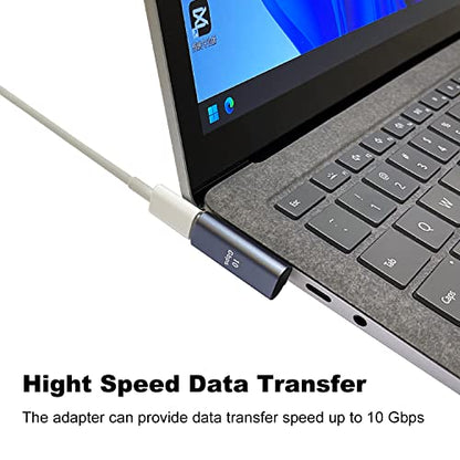 AreMe 90 Degree USB C Female to USB Male Adapter 2 Pack, Left & Right Angle - style: Left and Right Angle