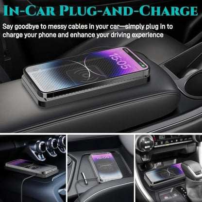 Wireless Charging Pad for Chevrolet Equinox Traverse Trax Fast Charging Dock Non-Slip Silicone Mat Accessories Interior Upgrade