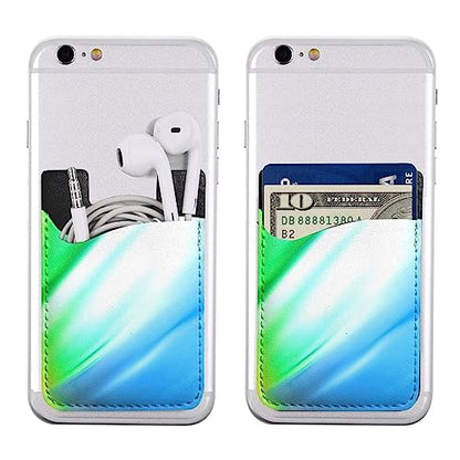 Custom Phone Card Holder Wallet, Personalized Add Your Image Text Logo Adhesive Stick-On Credit Card Wallet Pocket, For Back Of Phone (Black, 2.4 x 3.5 Inch) - color: Black