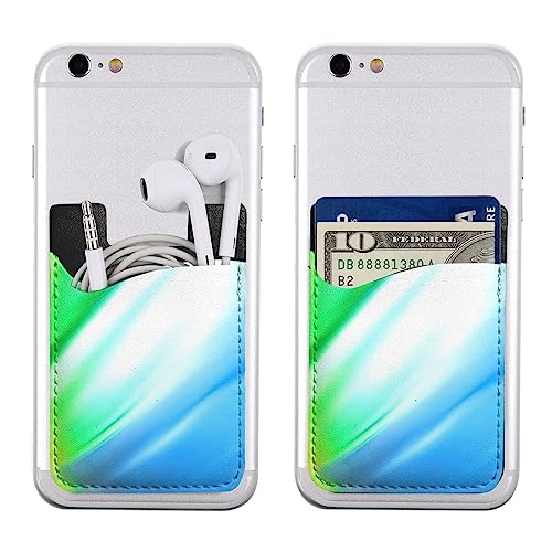 Custom Phone Card Holder Wallet, Personalized Add Your Image Text Logo Adhesive Stick-On Credit Card Wallet Pocket, for Back of Phone (White, 2.4 x 3.5 Inch) - color: White