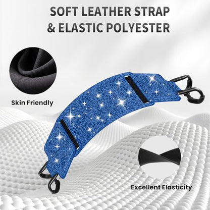 MoKo 2 Pack Hand Strap for 6-8" Kindle eReaders Tablets, Indigo+Shiny Blue - color: Indigo+Glitter Deep Blue