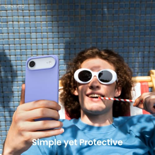 ORNARTO for iPhone Air Case 6.5", Slim Liquid Silicone 3 Layers Soft Gel Rubber Shockproof Protective Cover with Anti-Scratch Microfiber Lining-Ice Blue - color: Ice Blue
