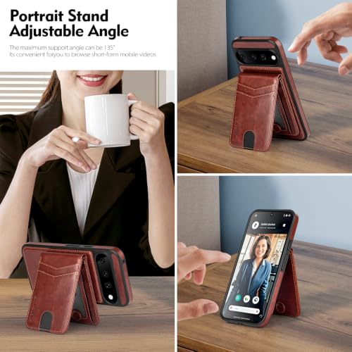 SkyEagle Compatible with MagSafe Google Pixel 11 Wallet Case,Brown - color: Brown, size: Google Pixel 11 6.3"