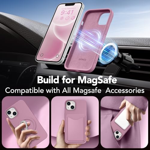 GONEZ Magnetic for iPhone 13/14 Case, Silicone Cover Blackcurrant - color: Blackcurrant, size: Iphone 13 /Iphone 14