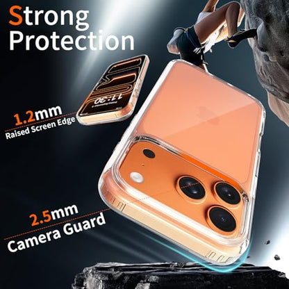 Pulgarin & Co Clear Case for iPhone – Crystal Anti-Yellowing, Shock-Absorbing Protection, Slim Profile with Raised Edges (iPhone 14 Pro)