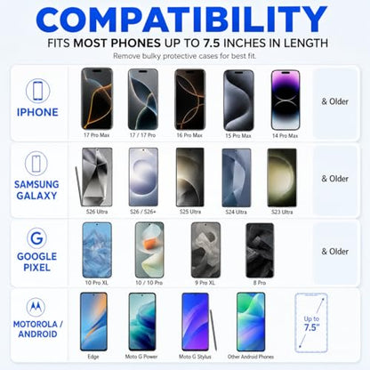 Kona Submariner Waterproof Phone Pouch, 2 Pack - IPX8 Cell Phone Dry Bag Compatible with iPhone 17 16 15 14 Pro Max, Samsung Galaxy S26 S25 S24 Ultra, Pixel 10 9 XL, Fits Up to 7.5"