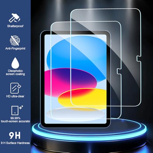 2 Pack Screen Protector for iPad 11th A16 2025 & 10th Gen 10.9" 2022