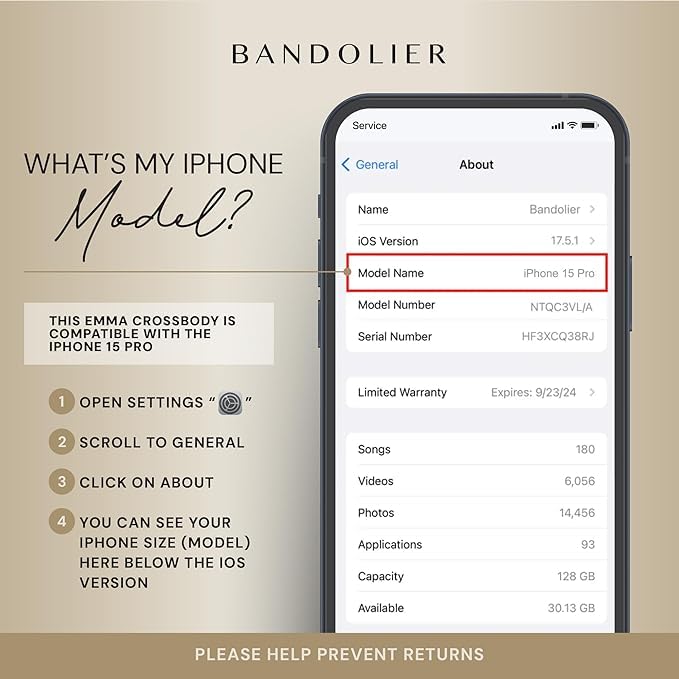 Bandolier Hailey Leather Crossbody Phone Case iPhone 15 Pro- Cognac | Crossbody leather phone case. Built-in wallet w/ snap-closure. Adjustable & removable leather strap. Phone drop protection. - color: Cognac/Gold, size: iPhone 15 Pro
