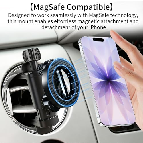 Car Magnetic Phone Holder Mount for Ford Mustang 2005-2023，F-150 2004-2014，F-250 2008-2016，F-350 2008-2016，Expedition 2003-2017 Circle Air Vent Accessories Cellphone Screen Stand Cradle Mobile