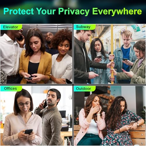 Esanik 2-Pack for iPhone 17 Pro/17/16Pro 360° Privacy Screen Protector - 4-Way Anti-Spy Tempered Glass, Shatterproof, Anti-Peep, Scratch Resistant