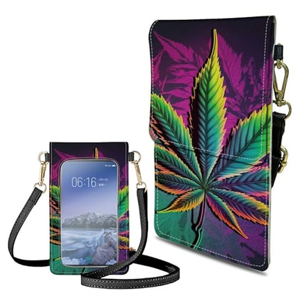 Small Crossbody Bags with Adjustable Shoulder Strap - color: Color Weed