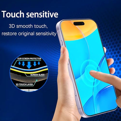 MAYtobe 2-Pack for iPhone 17 (6.3-inch) Screen Protector Tempered Glass | 9H Hardness, Anti Scratch, Easy to Install - size: iPhone 17
