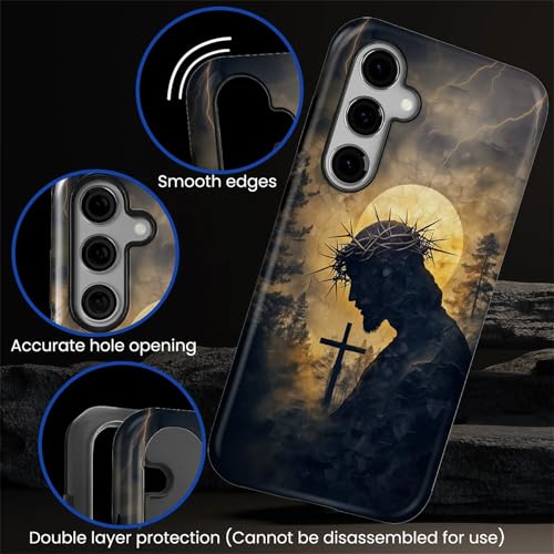 CARLOCA Case for Samsung Galaxy S25 FE,Faith Inspired Christians Scripture Design- Hybrid Dual Protection Soft TPU + Hard PC, Shockproof Anti-Scratch Cover Men Women Stylish Protective Phone Case - color: Faith Inspired Christians Scripture, size: Galaxy