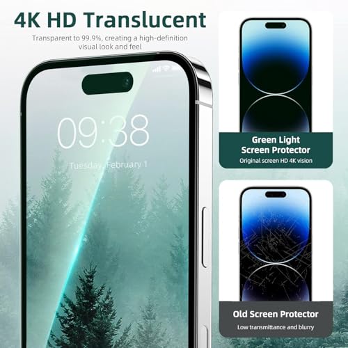 3 Pack Anti-Blue Light Screen Protector for iPhone 14 Pro Max - size: iPhone 14 Pro Max