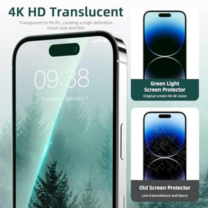 3 Pack Anti-Blue Light Screen Protector for iPhone 14 Pro Max - size: iPhone 14 Pro Max