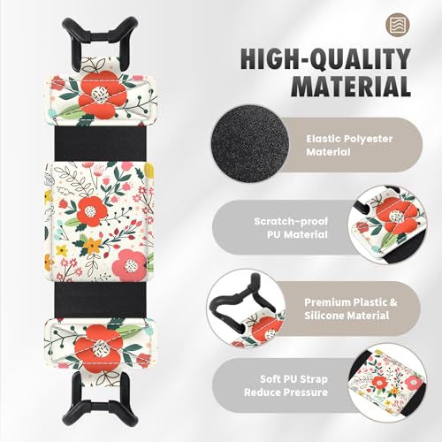 MoKo Soft Hand Strap for 6-8" Kindle eReaders Fire Tablet, Full Flowers - color: Full Screen Flowers, style: Soft Pu Strap