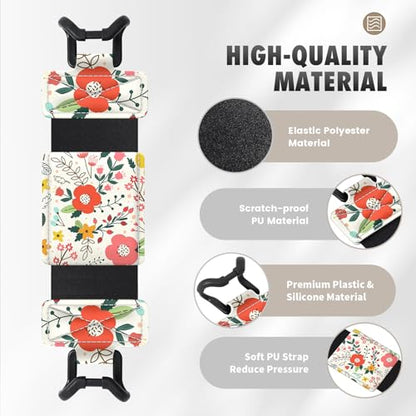 MoKo Soft Hand Strap for 6-8" Kindle eReaders Fire Tablet, Full Flowers - color: Full Screen Flowers, style: Soft Pu Strap