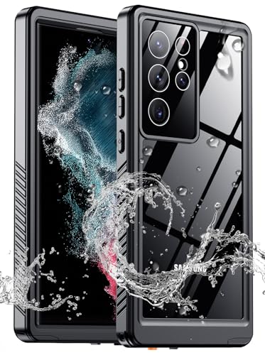 xiwxi for Samsung Galaxy S22 Ultra Case Waterproof,[IPX8 Underwater Case][Full Body Shockproof & Military Dropproof] Clear Sound Quality Built-in Screen Protector for Samsung S22 Ultra 6.8 inch-Black - size: For Samsung S22 Ultra-6.8"