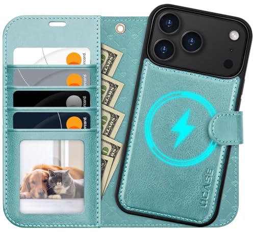 OCASE for iPhone 17 Pro Max Detachable Wallet Case with Card Holder, 2 in 1 PU Leather Flip Folio with RFID Blocking Stand Wrist Strap Shockproof Phone Cover 6.9 Inch 2025, Ice Blue - color: Ice Blue, size: iPhone 17 Pro Max