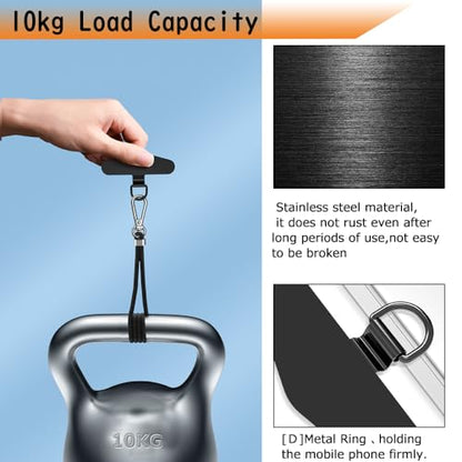 Phone Tether Tab, Bending Design 0.2mm Ultra-thin Stainless Steel Cellphone Lanyard Metal Patch Tether Tab - color: A