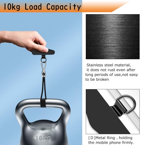 Phone Tether Tab, Bending Design 0.2mm Ultra-thin Stainless Steel Cellphone Lanyard Metal Patch Tether Tab - color: B