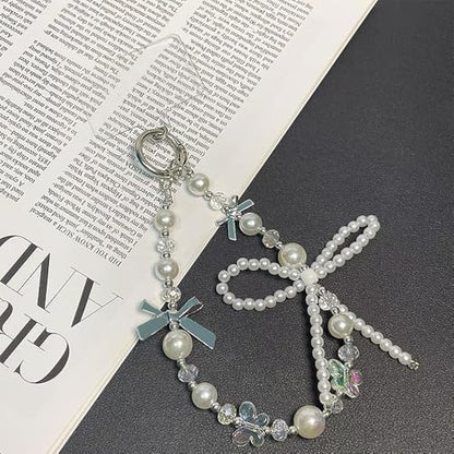 Phone Wrist Strap,Marble Beaded Phone Charm with Tether Tab,Hands-Free Wrist Strap (E) - color: E