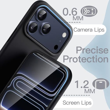 JETech Silicone Case for iPhone 17 Pro Max, Black - color: Black, size: iPhone 17 Pro Max