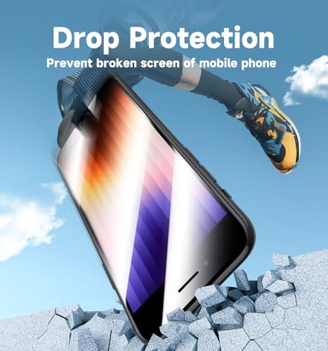MAGIC JOHN 2 Pack Screen Protector for iPhone SE 3/SE 2 (2022/2020 Edition), iPhone7/8/6 Tempered Glass, Auto Dust-Elimination, Bubble Free, Easy Installation - size: iPhone 6/7/8/SE 4.7inch