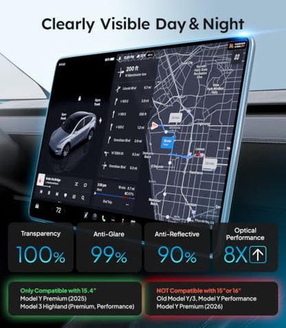 Wigoo for Tesla Model 3 & 2025 Model Y Screen Protector, 15.4", Matte - size: Model 3 (2024~2026)