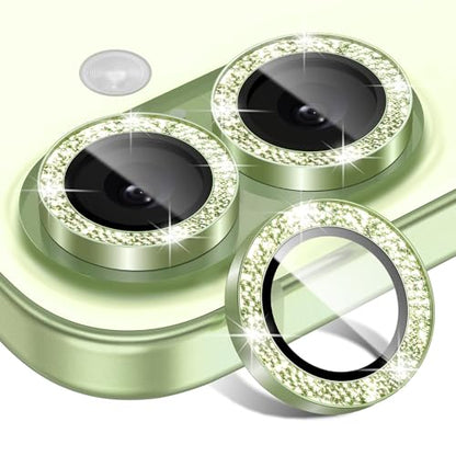 Matekxy for iPhone 17 Camera Lens Protector Glitter Individual Cover - color: Sage