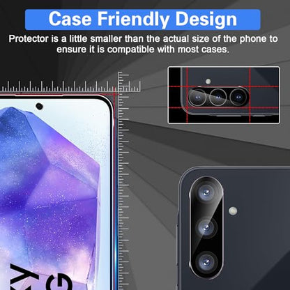 [2+2 Pack] Samsung Galaxy A35 5G 6.6 inch Privacy Screen Protector, 2X Anti Spy Film + 2X Camera Lens Tempered Glass, [28° Anti Peep] [9H Hardness] [Anti-Scratch] [No Bubble] Case Friendly - Black - color: Galaxy A35 Privacy Screen Protector + Camera Lens