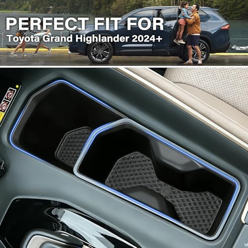 2Pcs Cup Holder Inserts for Toyota Grand Highlander Accessories 2024-2026 - color: 2Pcs Cup Holder