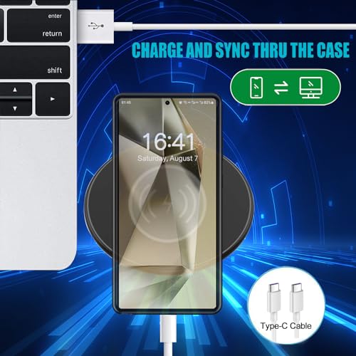 Battery Case for Galaxy S24 Ultra,Upgraded 12000mAh Rechargeable Portable Extended Battery Pack Supported Qi Wireless Charging Case Compatible with Galaxy S24 Ultra(6.8 inches) Charging Case-Black - size: Galaxy S24 Ultra