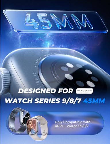MAGIC JOHN for Apple Watch Series 9/8/7 45MM Screen Protector 2 Pack - size: 45MM