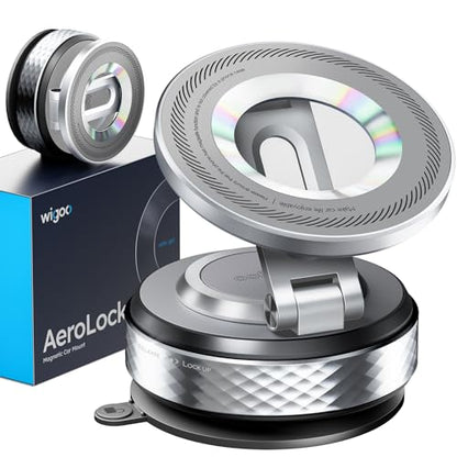 Wigoo Vacuum Magnetic Phone Holder for Car for Magsafe, Silver - color: Silver